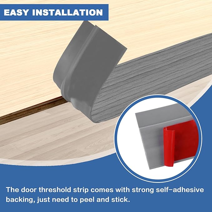 Vinyl Door Threshold Flooring Transition Strip Self Adhesive Carpet Edging Strip - Image 2