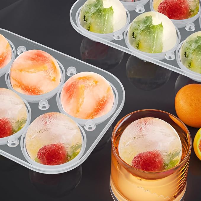 Large Ice Cube Tray for Whiskey: 2.5 Inch Silicone Ice Ball Maker - Image 6