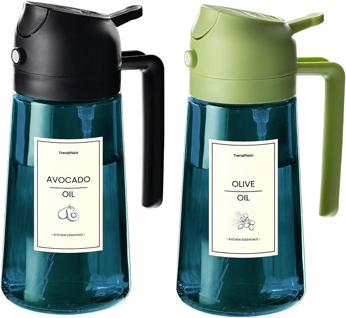 TrendPlain 16oz/470ml Blue Glass Olive Oil Sprayer by TrendPlain