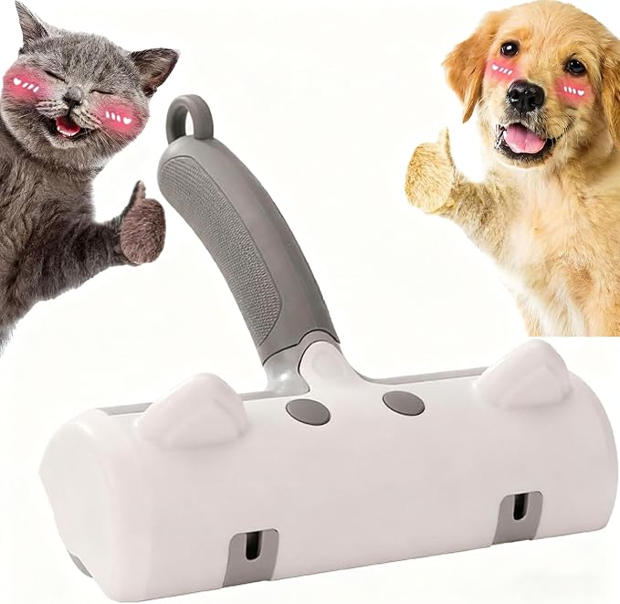 Chom Chom Roller Pet Hair Remover, Ergonomics Handle, Self-Cleaning Base Fabric by WOXXIY