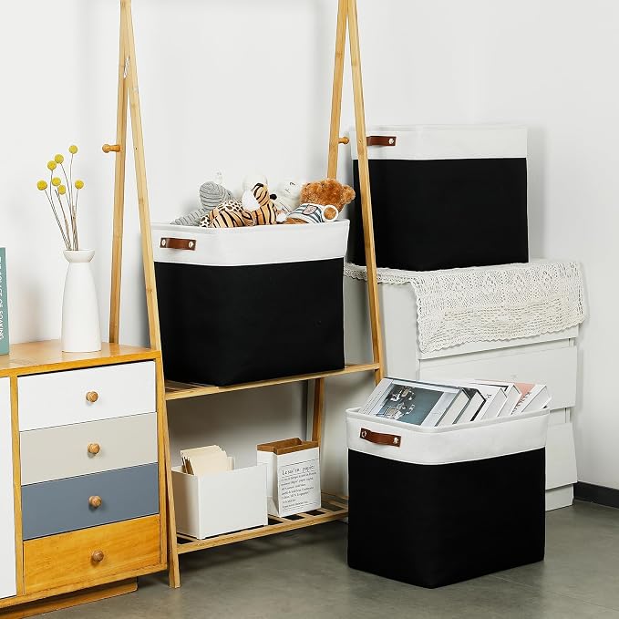DULLEMELO Fabric Storage Baskets 3 Pack - Image 3