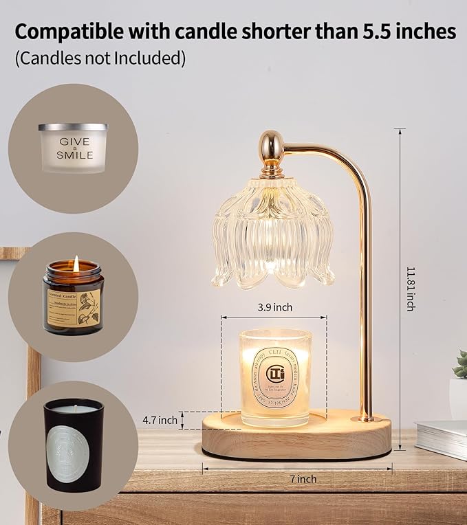 Candle Warmer Lamp with Timer and Dimmer, Electric Gold Light Gifts - Image 5