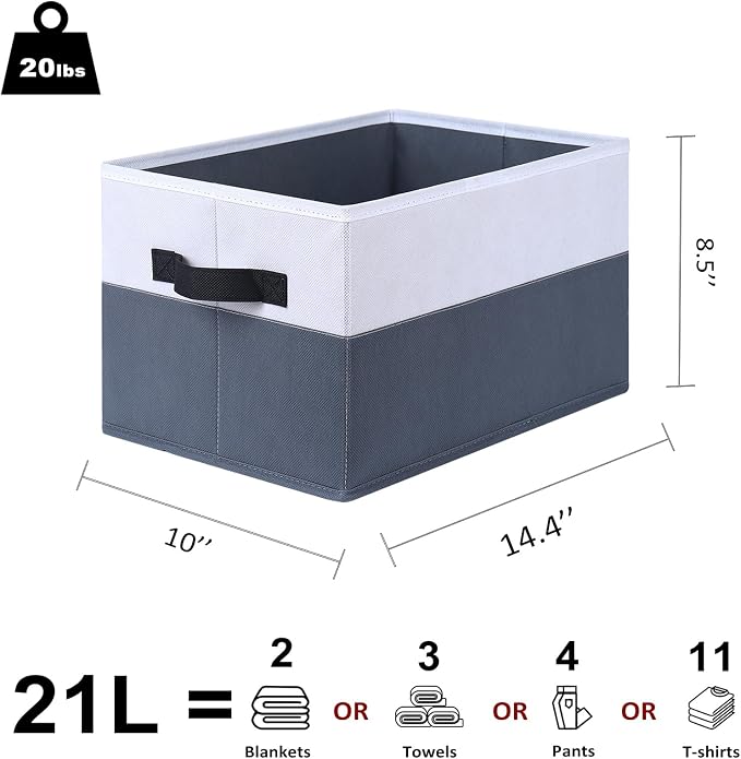 WUIKE Storage Baskets for Shelves, Fabric Closet Storage Bins - Image 6