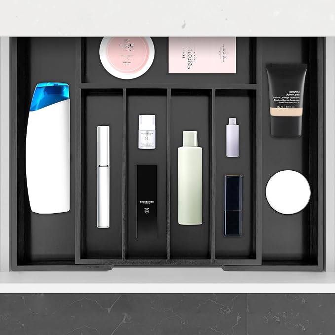 VaeFae Bamboo Drawer Organizer, Expandable Silverware Drawer Organizer - Image 7