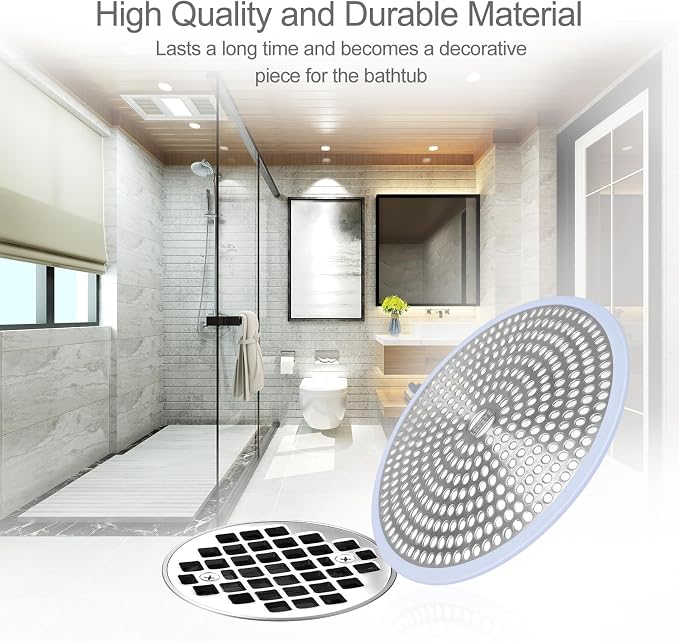 LEKEYE Shower Drain Hair Catcher | Strainer | Shower Stall Drain Cover | - Image 6