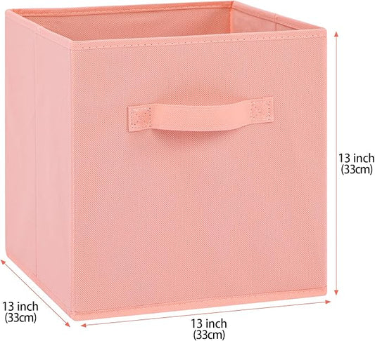 Stero 13x13x13 Inch Fabric Storage Bins 6 Pack Fun Colored Durable Storage Cubes - Image 2