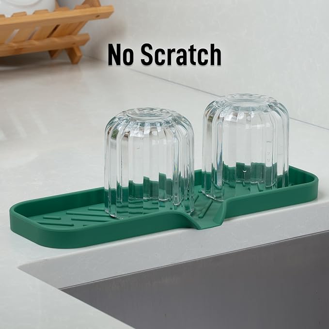 Zulay Kitchen Large Silicone Sponge Holder – Flexible Sink Organizer Tray - Image 7