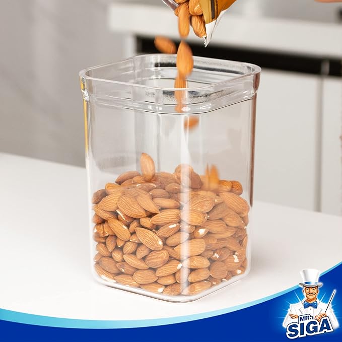 MR.SIGA 4 Pack Airtight Food Storage Container Set, BPA Free Kitchen Pantry - Image 5