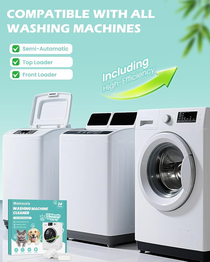 Washing Machine Cleaner Tablets: 24 Pack Deep Cleaning - Image 7