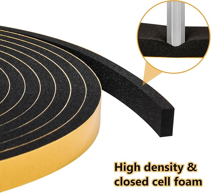 Weather Stripping Seal for Door Window, 10Feet High Density Foam Tape, - Image 5