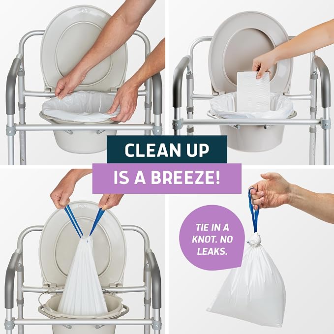 Lunderg Commode Liners with Absorbent Pads - Image 3