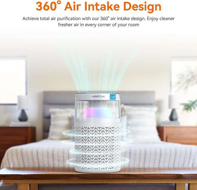 AIRROMI Air Purifiers for Bedroom Home, Activated Carbon Filter Cleaner - Image 7