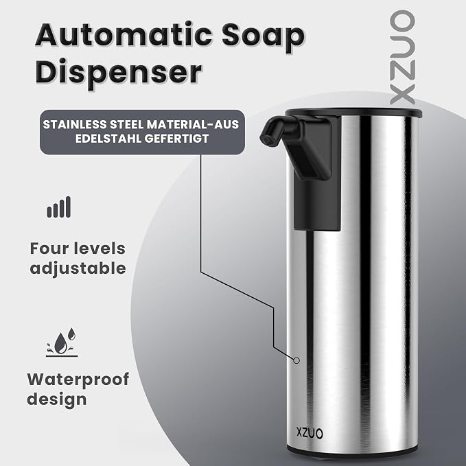 Automatic Soap Dispenser Touchless 11.8oz 4-Level Adjustment Auto Hand Soap - Image 2