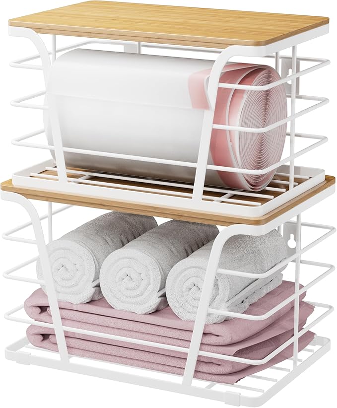Extra Large 2 Pack Stackable Pantry Organizers by TrashBagHolder