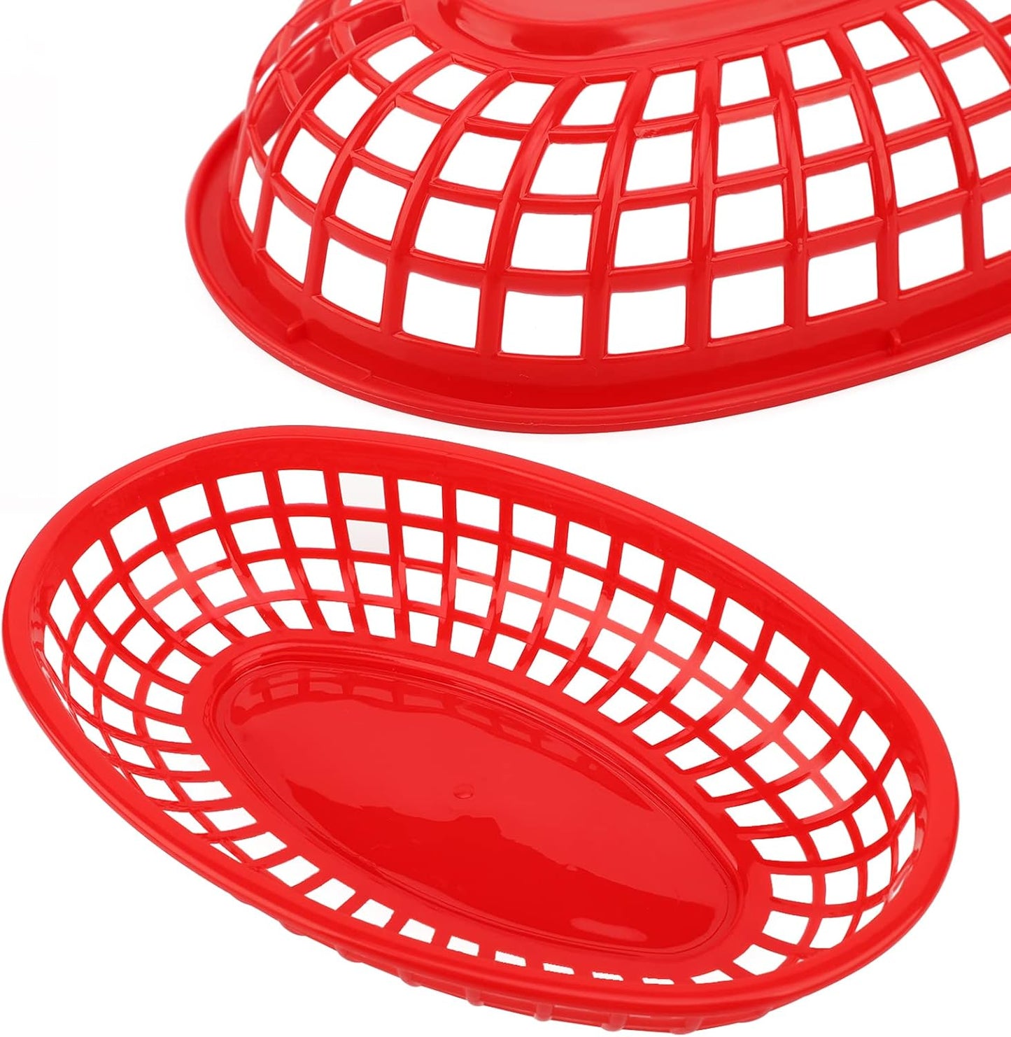 EUSOAR Bread Baskets & Deli Paper Liners, 12 pcs Bread Baskets plus 100pcs Deli Paper, Restaurant Food Serving Basket Sets for Restaurant Supplies, Deli Serving, Chicken, Burgers&Fries