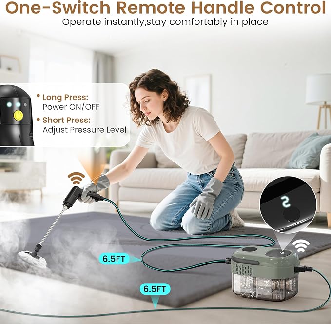 2500W Handheld Steam Cleaner, 3-Level Adjustable Steam Cleaner - Image 2