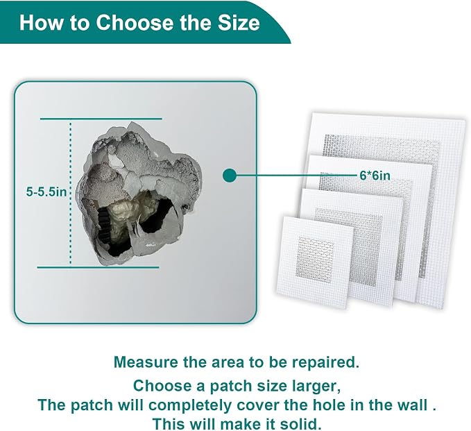 19 Pack Drywall Repair Kit for Large Holes, 2/4/6/8 Inch Dry Wall Patch Kits - Image 6