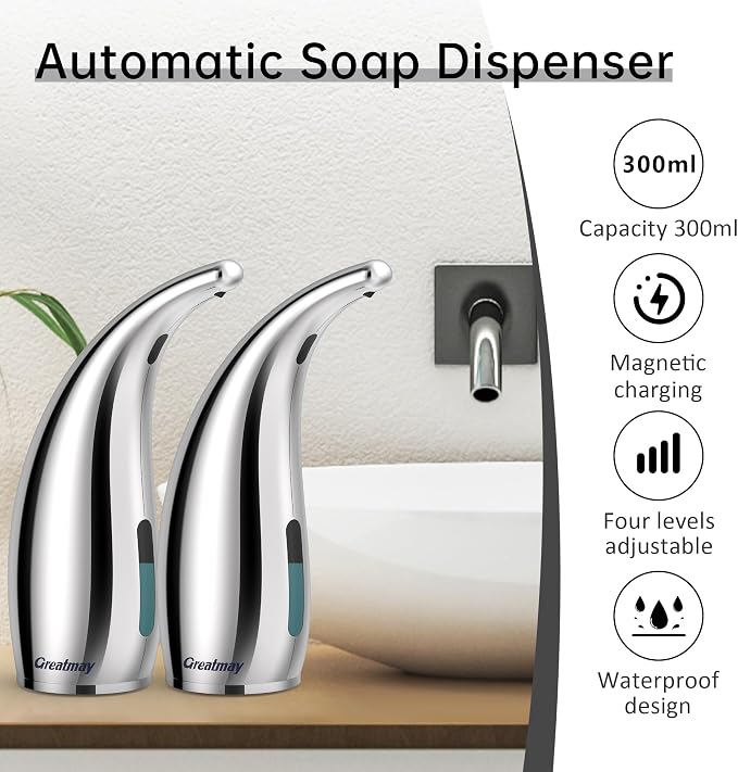 Adjustable Automatic Soap Dispenser Touchless, 4 Adjustable Levels Touchless - Image 2