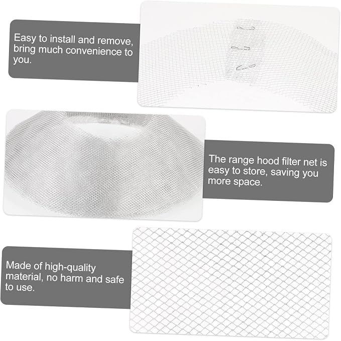 TEHAUX 10PCS Durable Range Hood Filters Bowl Shape Cooker Hood Accessories - Image 3