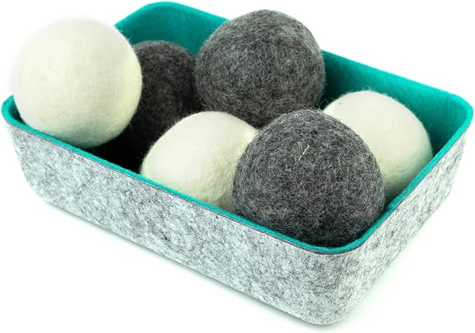 Three by Three Seattle Felt·Like·it!™ Wool Dryer Balls + Storage Bin: Reduce - Image 7