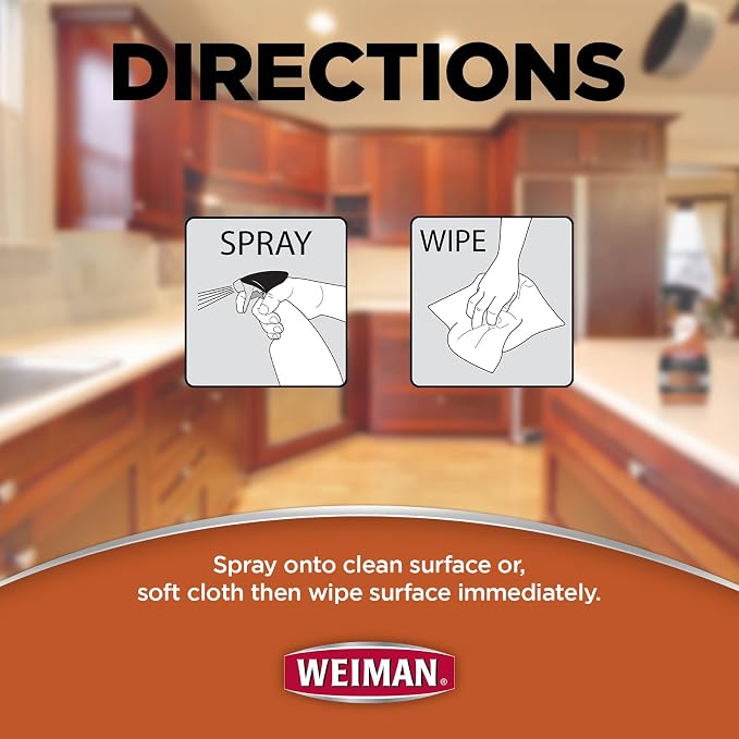 Weiman Cabinet & Wood Clean & Shine Spray - Image 3