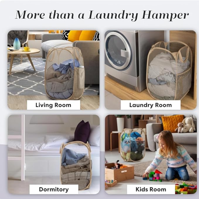 Handy Laundry Collapsible Mesh Pop Up Hamper - Image 8