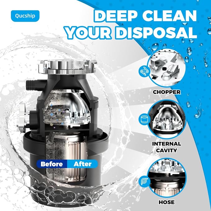 Qucship Powerful XXL Foaming Garbage Disposal Cleaner and Deodorizer Tablets - Image 3