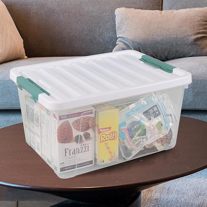 Xyskin 35 Quart Clear Large Storage Box, Plastic Storage Bins - Image 5