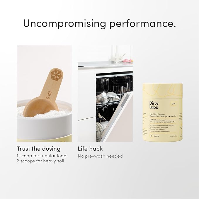 Dirty Labs | Dishwasher Detergent and Booster | Aestival Scent | 48 Loads | - Image 7