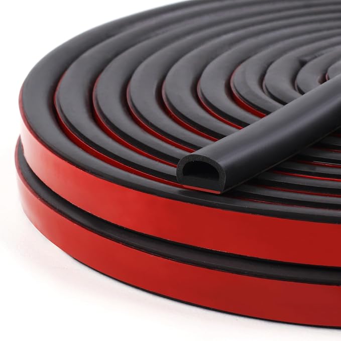 【New Upgrade】 Silicone Door Weather Stripping Door Seal Strip, 19.7 Feet by Benory