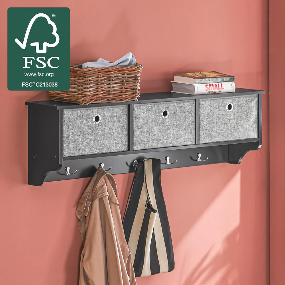 SoBuy Wall Shelf with Hooks