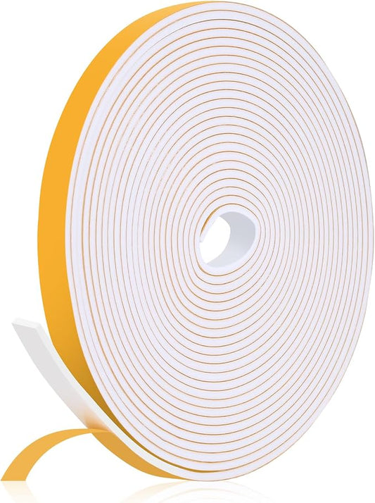 26Feet Weather Stripping Seal for Door Window, High Density Foam Tape, by Amzjjle