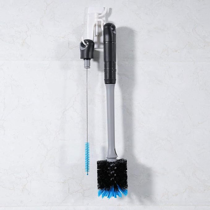 3-in-1 Bottle Brush with Straw Cleaning Brush and Nipple Cleaner, Long Handle - Image 7