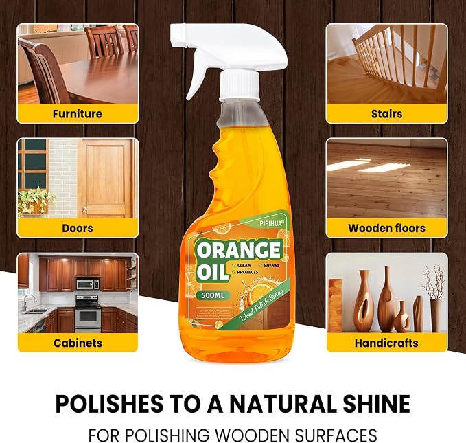 PIPIHUA Wood Oil Polish Spray, Shines & Protects, Wood Cleaner and Furniture - Image 5