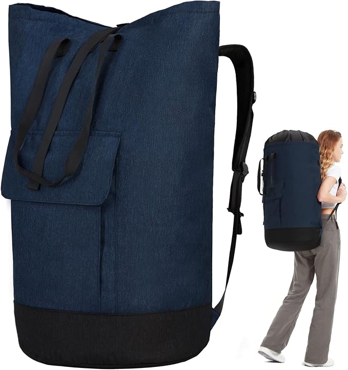Laundry Bag Backpack Extra Large, Heavy Duty Laundry Bag by Azhido