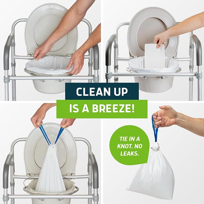 Lunderg Commode Liners with Absorbent Pads - Image 3