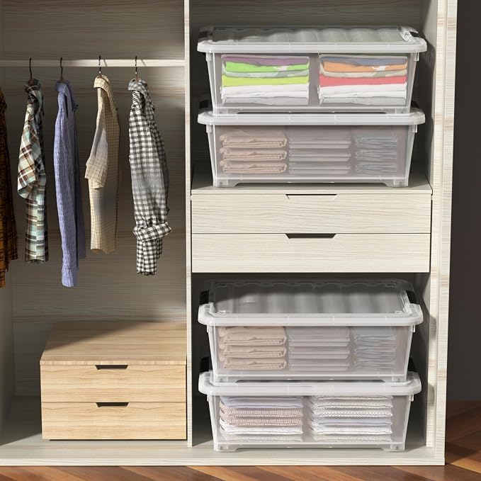 20 Quart Under Bed Shoe Storage Container Bin - Image 6