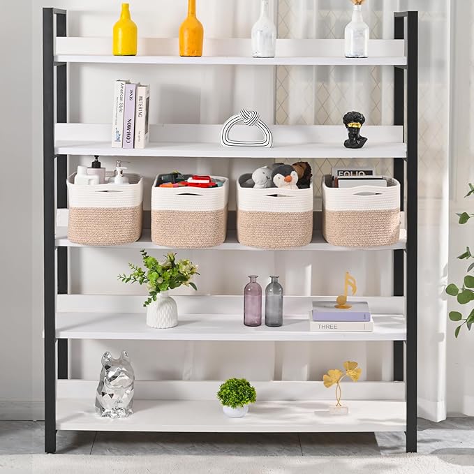 Storage Baskets for Organizing & Shelves, Woven Cotton Rope Organization Bins - Image 2