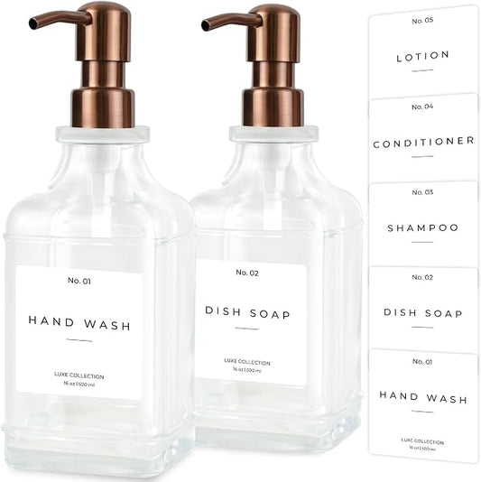 Emerson Essentials Soap Dispenser, Dish Soap Dispenser, Soap Bottle Bathroom Set by Emerson+Essentials