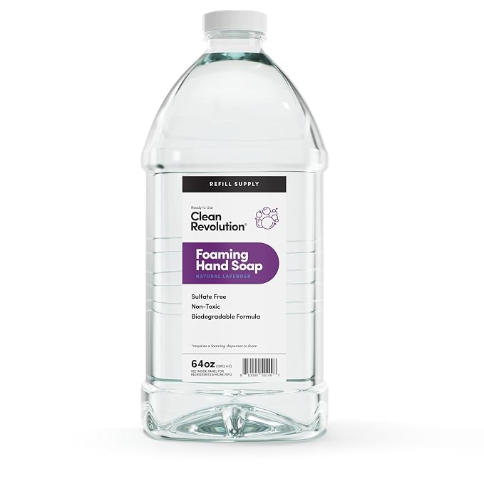 Clean Revolution Foaming Hand Soap Refill Supply Container, Ready to Use Formula by CleanRevolution