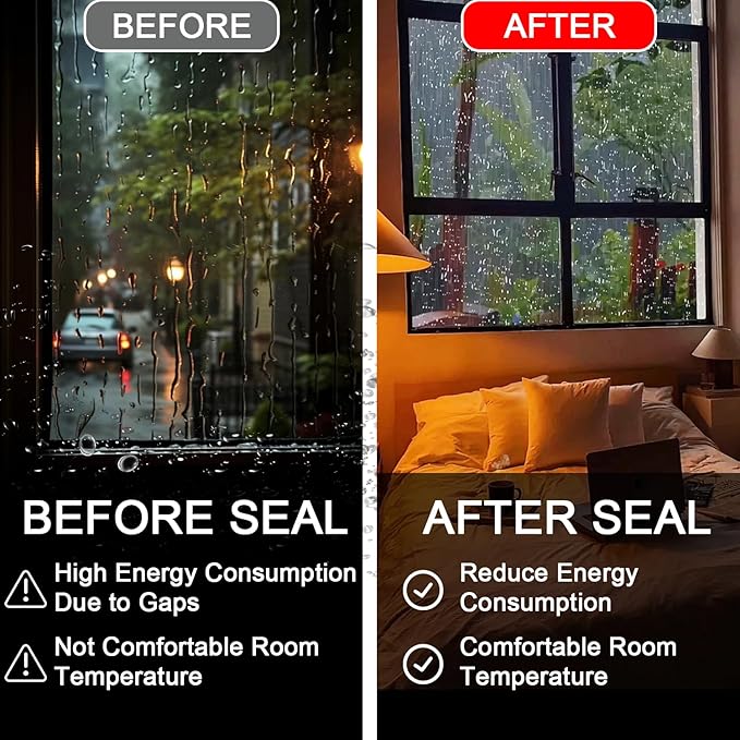 Transparent Window Weather Sealing Tape 2 Inch x 16.5 FT Weather Stripping - Image 5
