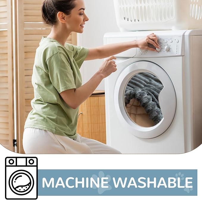 OTOB Couch Cover for Dogs Washable, Non Slip Plush Fuzzy Sofa Covers for 3 - Image 5