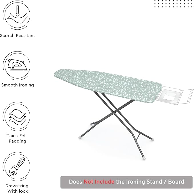 Encasa XO Ironing Board Cover and Pad 49"x18" - Image 3