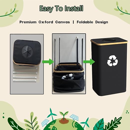 Recycling Bin for Kitchen Indoor Home, Large 26 Gallon 100L Recycle Bin - Image 2