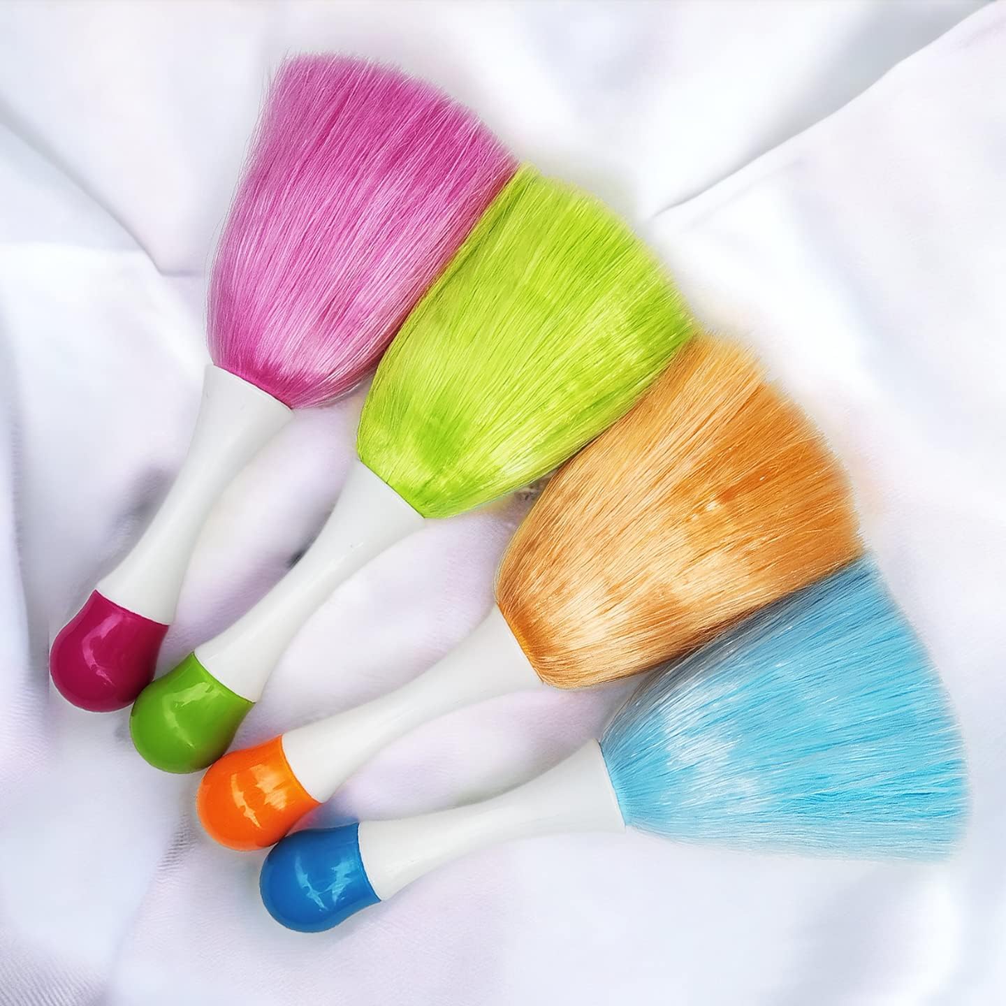 4 PCS Feather Dusters for Cleaning, 8 Inch Microfiber Washable Dusting Brushes for Home Book Screen Sofa Car Furniture Frames