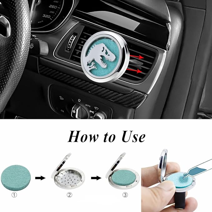 AZNECK Car Essential Oil Diffuser Vent Clip Car Diffuser Vent Clips Skull - Image 4