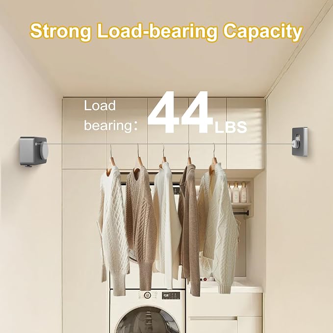 Retractable Clothesline Indoor/Outdoor, Anti-Sag - Image 4