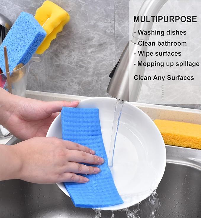 MEUUT 12 Packs Swedish Dishcloths and Kitchen Sponges - Image 4