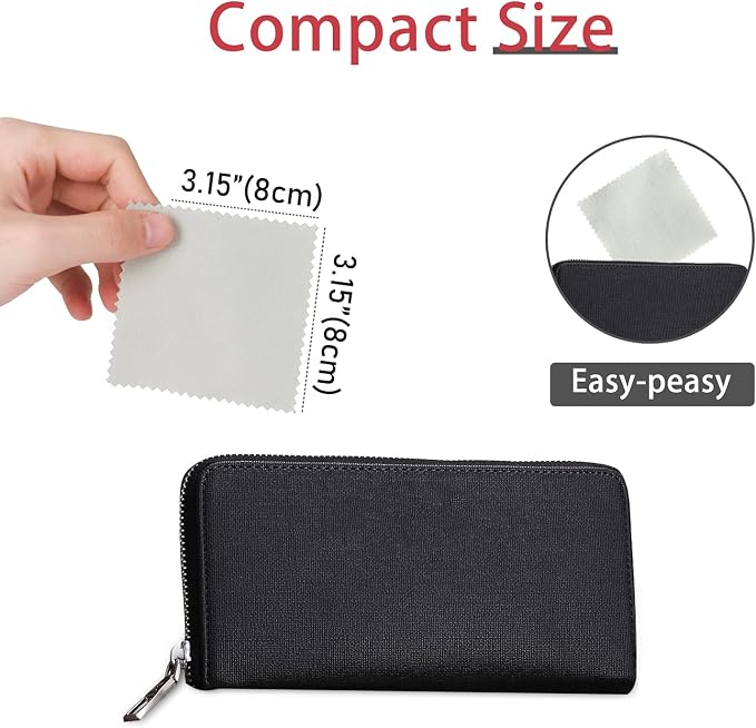 CATIFLIN 100pcs Jewelry Cleaning Cloth, Small Jewelry Polishing Cloth - Image 3