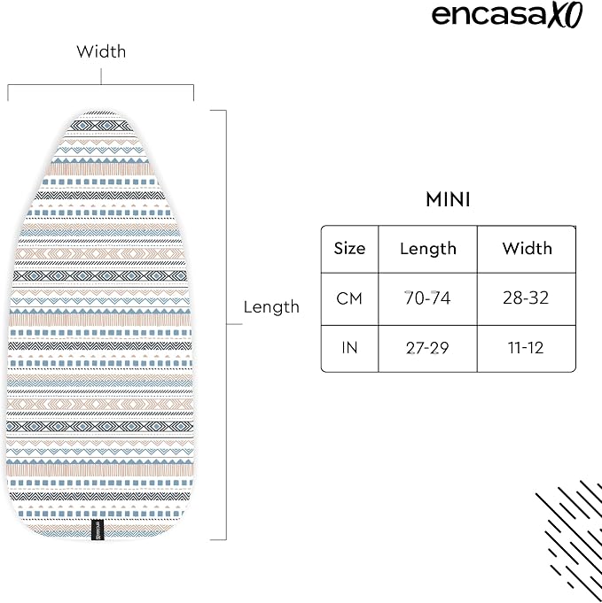 Encasa XO Ironing Board Cover and Pad 28"x12" - Image 2